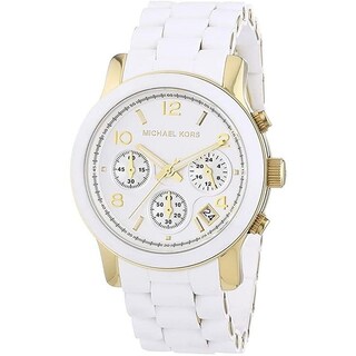 Foto 1 | Foto 1 | Reloj Michael Kors Mujer Runway Mk5145 Caja Redonda 38mm Diámetro Acero Inoxidable Cierre Desplegable Movimiento Cuarzo