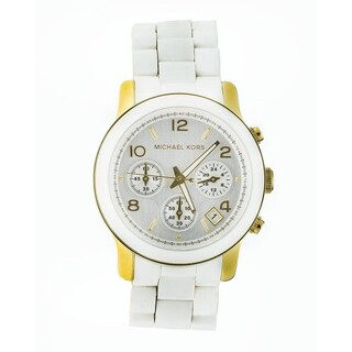 Foto 3 | Foto 3 | Reloj Michael Kors Mujer Runway Mk5145 Caja Redonda 38mm Diámetro Acero Inoxidable Cierre Desplegable Movimiento Cuarzo