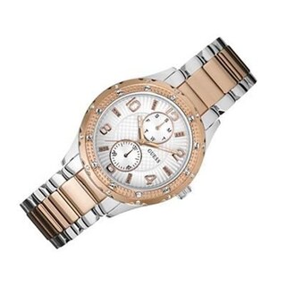 Foto 3 | Foto 3 | Reloj Guess Mujer Ladies W0442l4 Caja Redonda 39mm Diámetro Acero Inoxidable Cierre Desplegable Movimiento Cuarzo Dial Blanco