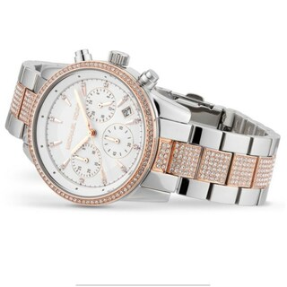 Foto 2 | Foto 2 | Reloj Michael Kors Mujer Ritz Mk6651 Caja Redonda 37mm Diámetro Acero Inoxidable Cierre Desplegable Movimiento Cuarzo