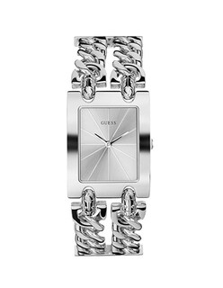Foto 2 | Foto 2 | Reloj Guess Mujer Heavy W1117l1 Caja Rectangular 36mm Diámetro Acero Inoxidable Cierre Desplegable Movimiento Cuarzo