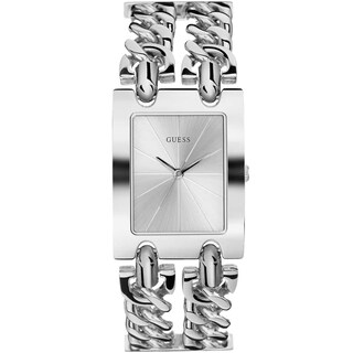 Foto 3 | Foto 3 | Reloj Guess Mujer Heavy W1117l1 Caja Rectangular 36mm Diámetro Acero Inoxidable Cierre Desplegable Movimiento Cuarzo