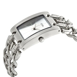 Foto 4 | Foto 4 | Reloj Guess Mujer Heavy W1117l1 Caja Rectangular 36mm Diámetro Acero Inoxidable Cierre Desplegable Movimiento Cuarzo