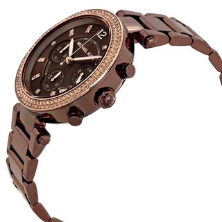 Foto 5 | Foto 5 | Reloj Michael Kors Mujer Parker Mk6378 Caja Redonda 39mm Diámetro Acero Inoxidable Cierre Desplegable Movimiento Cuarzo