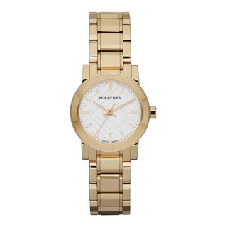 Foto 1 | Foto 1 | Reloj Burberry Mujer Classic Bu9203 Caja Redonda 34mm Diámetro Acero Inoxidable Cierre Desplegable Movimiento Cuarzo Dial Blanco