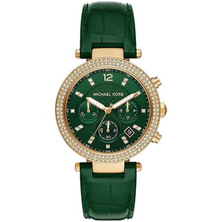 Foto 1 | Foto 1 | Reloj Michael Kors Mujer Parker Mk6985 Caja Redonda 39mm Diámetro Acero Inoxidable Cierre Hebilla Movimiento Cuarzo Dial Verde