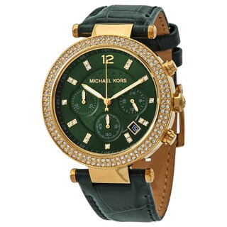 Foto 2 | Foto 2 | Reloj Michael Kors Mujer Parker Mk6985 Caja Redonda 39mm Diámetro Acero Inoxidable Cierre Hebilla Movimiento Cuarzo Dial Verde