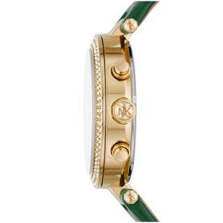 Foto 3 | Foto 3 | Reloj Michael Kors Mujer Parker Mk6985 Caja Redonda 39mm Diámetro Acero Inoxidable Cierre Hebilla Movimiento Cuarzo Dial Verde