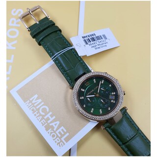 Foto 5 | Foto 6 | Reloj Michael Kors Mujer Parker Mk6985 Caja Redonda 39mm Diámetro Acero Inoxidable Cierre Hebilla Movimiento Cuarzo Dial Verde