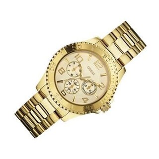 Foto 3 | Foto 3 | Reloj Guess Mujer Classic W0231l2 Caja Redonda 40mm Diámetro Acero Inoxidable Cierre Desplegable Movimiento Cuarzo Dial Dorado