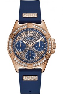 Foto 2 | Foto 2 | Reloj Guess Mujer Lady Frontier W1160l3 Caja Redonda 40mm Diámetro Acero Inoxidable Cierre Hebilla Movimiento Cuarzo Dial Azul