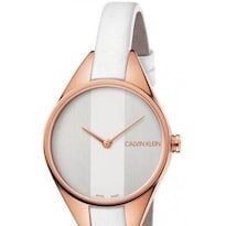 Reloj Calvin Klein Mujer Rebel K8p236l6 Caja Redonda 29mm Diámetro Acero Inoxidable Cierre Hebilla Movimiento Cuarzo