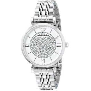 Foto 1 | Foto 1 | Reloj Emporio Armani Mujer Classic Ar1925 Caja Redonda 32mm Diámetro Acero Inoxidable Cierre Desplegable Movimiento Cuarzo