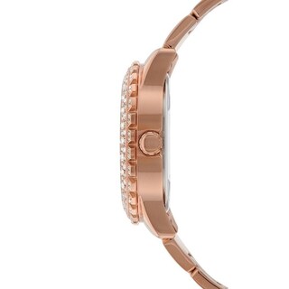 Foto 4 | Foto 4 | Reloj Guess Mujer Dazzler W0335l3 Caja Redonda 36mm Diámetro Acero Inoxidable Cierre Desplegable Movimiento Cuarzo Dial Rose