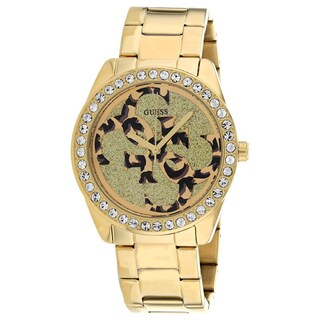 Foto 2 | Foto 2 | Reloj Guess Mujer Twist W1201l2 Caja Redonda 40mm Diámetro Acero Inoxidable Cierre Desplegable Movimiento Cuarzo Dial Dorado