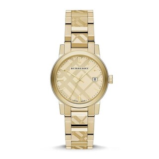 Foto 2 | Foto 2 | Reloj Burberry Mujer Classic Bu9145 Caja Redonda 35mm Diámetro Acero Inoxidable Cierre Desplegable Movimiento Cuarzo Dial Dorado