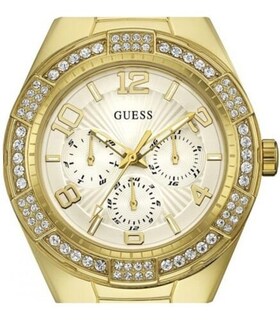 Foto 4 | Foto 4 | Reloj Guess Mujer Luna W0729l2 Caja Redonda 39mm Diámetro Acero Inoxidable Cierre Desplegable Movimiento Cuarzo Dial Blanco