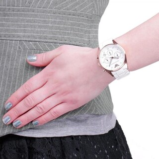 Foto 4 | Foto 4 | Reloj Emporio Armani Mujer Sportivo Ar5920 Caja Redonda 43mm Diámetro Acero Inoxidable Cierre Desplegable Movimiento Cuarzo