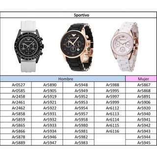 Foto 6 | Foto 6 | Reloj Emporio Armani Mujer Sportivo Ar5920 Caja Redonda 43mm Diámetro Acero Inoxidable Cierre Desplegable Movimiento Cuarzo