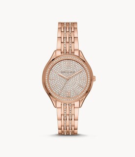 Foto 3 | Foto 3 | Reloj Michael Kors Mujer Mindy Mk7085 Caja Redonda 36mm Diámetro Acero Inoxidable Cierre Desplegable Movimiento Cuarzo