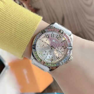 Foto 6 | Foto 6 | Reloj Guess Mujer Lady Frontier Gw0045l1 Caja Redonda 40mm Diámetro Acero Inoxidable Cierre Hebilla Movimiento Cuarzo