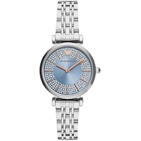 Reloj Emporio Armani Mujer Gianni T-bar Ar11594 Caja Redonda 32mm Diámetro Acero Inoxidable Cierre Desplegable Movimiento Cuarzo