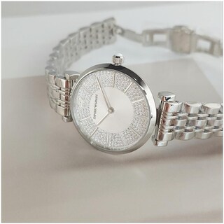 Foto 8 | Foto 8 | Reloj Emporio Armani Mujer Gianni T-bar Ar11445 Caja Redonda 32mm Diámetro Acero Inoxidable Cierre Desplegable Movimiento Cuarzo