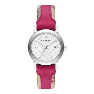 Foto 1 | Foto 1 | Reloj Burberry Mujer Classic Bu9149 Caja Redonda 34mm Diámetro Acero Inoxidable Cierre Hebilla Movimiento Cuarzo Dial Blanco