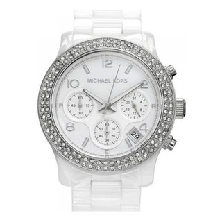 Foto 3 | Foto 3 | Reloj Michael Kors Mujer Classic Mk5188 Caja Redonda 40mm Diámetro Cerámica Cierre Mariposa Movimiento Cuarzo Dial Blanco