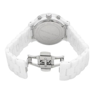 Foto 4 | Foto 4 | Reloj Michael Kors Mujer Classic Mk5188 Caja Redonda 40mm Diámetro Cerámica Cierre Mariposa Movimiento Cuarzo Dial Blanco