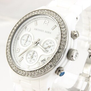 Foto 5 | Foto 5 | Reloj Michael Kors Mujer Classic Mk5188 Caja Redonda 40mm Diámetro Cerámica Cierre Mariposa Movimiento Cuarzo Dial Blanco
