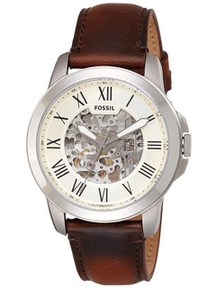 Foto 3 | Foto 3 | Reloj Fossil Mujer Grant Me3099 Caja Redonda 44mm Diámetro Acero Inoxidable Cierre Hebilla Movimiento Cuarzo Dial Blanco Cristal