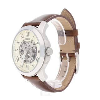 Foto 7 | Foto 7 | Reloj Fossil Mujer Grant Me3099 Caja Redonda 44mm Diámetro Acero Inoxidable Cierre Hebilla Movimiento Cuarzo Dial Blanco Cristal