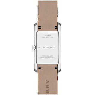 Foto 4 | Foto 4 | Reloj Burberry Mujer Pioneer Bu9406 Caja Rectangular Ø 33x25mm Acero Inoxidable Cierre Hebilla Movimiento Cuarzo Dial Plateado