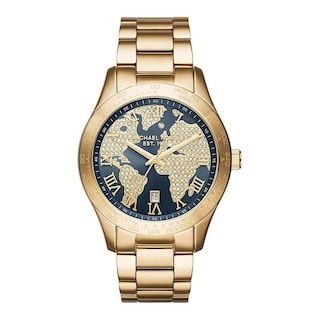 Foto 2 | Foto 2 | Reloj Michael Kors Mujer Layton Mk6243 Caja Redonda 43mm Diámetro Acero Inoxidable Cierre Desplegable Movimiento Cuarzo