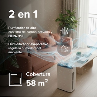 Foto 5 | Foto 5 | Purificador de Aire con Humidificador Avera PHEPA02I Blanco 1.3 l Filtro HEPA WIF
