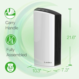 Foto 5 | Foto 5 | Purificador De Aire Lasko Lp300 Hepa Tower Con Temporizador De Filtración De 2 Etapas - Venta Internacional.