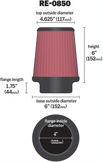 Foto 2 | Foto 2 | Filtro De Aire K&n High-flow Original Lifetime Universal - Venta Internacional.