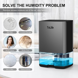 Foto 6 | Foto 6 | Deshumidificador Tolife Para El Hogar, Depósito De Agua De 900 Ml, 500 Ml/día, 15 M² - Venta Internacional.