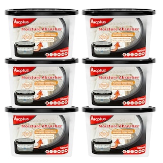Foto 1 | Foto 1 | Deshumidificador Humedad Absorber Vacplus, Paquete De 6 Unidades, 310 Ml, Con Carbono - Venta Internacional.