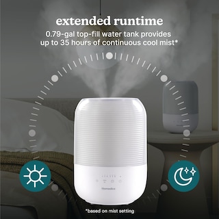 Foto 7 | Foto 7 | Humidificador Ultrasónico Cool Mist Homedics, 3 Litros, Llenado Superior, 35 H - Venta Internacional.