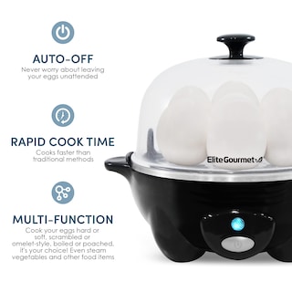 Foto 5 | Foto 5 | Máquina para Cocer Huevos Elite Gourmet Egc-007b# Rapid 7 Huevos Negro - Venta Internacional
