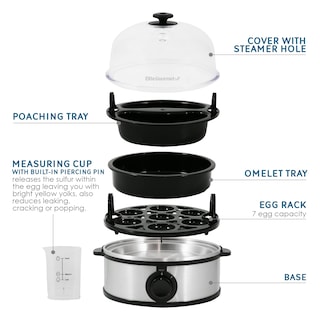 Foto 3 | Foto 3 | Cocedor Eléctrico Para 7 Huevos Elite Gourmet Egc648 Acero Inoxidable - Venta Internacional.