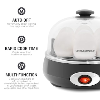 Foto 4 | Foto 4 | Máquina Para Cocer Huevos Elite Gourmet Egc007chc# Rapid 7 Huevos Color Gris Antracita - Venta Internacional.