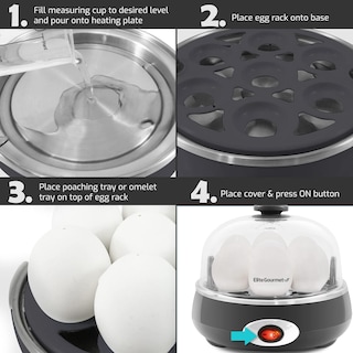 Foto 5 | Foto 5 | Máquina Para Cocer Huevos Elite Gourmet Egc007chc# Rapid 7 Huevos Color Gris Antracita - Venta Internacional.