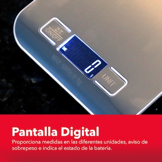 Foto 8 | Foto 8 | Báscula Digital RCA RC-B1 Acero Inoxidable para Cocina con Pantalla LCD y Alta Precisión de 5 kg