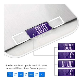 Foto 3 | Foto 3 | Bascula de Alimentos Digital Malubero color Gris Capacidad de 10 kg/22 lb