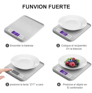 Foto 3 | Foto 3 | Bascula Digital para Cocina Malubero color Plateado Acero Inoxidable 5 kg