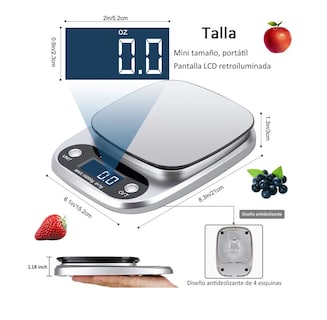 Foto 2 | Foto 2 | Báscula De Cocina Digital De Alta Precisión Eo Safe Imports Esi-313 Plata
