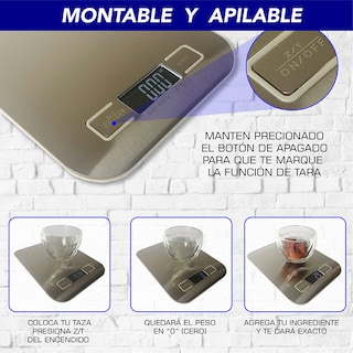 Foto 4 | Foto 4 | Báscula Digital CHIC FANTASY para Cocina USB Acero Inoxidable